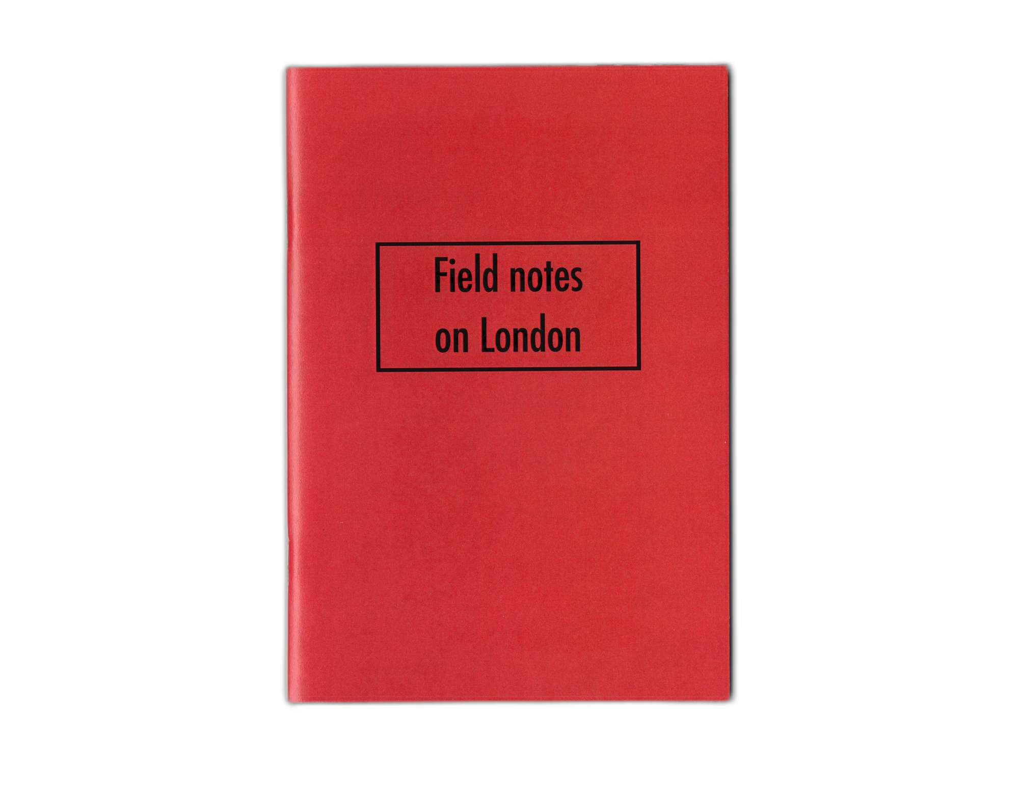 Zine/Photobook titled field notes on London.